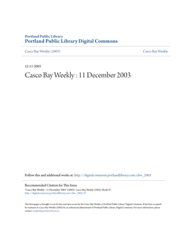 Casco Bay Weekly (2003) Casco Bay Weekly