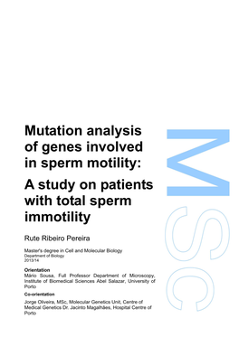 Mutation Analysis of Genes Involved in Sperm Motility: a Study on Patients with Total Sperm Immotility