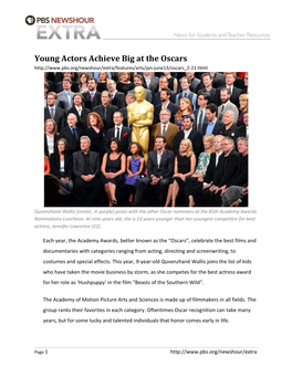 Young Actors Achieve Big at the Oscars