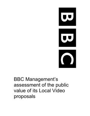 BBC Management's Assessment of the Public Value of Its Local