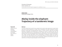 Akeley Inside the Elephant: Trajectory of a Taxidermic Image