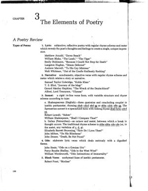 The Elements of Poet :Y