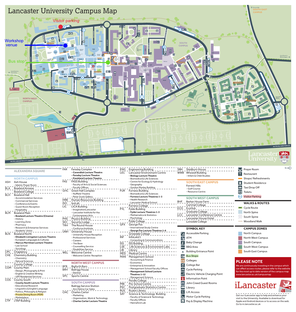 Lancaster University Campus Map CAMPUS DocsLib