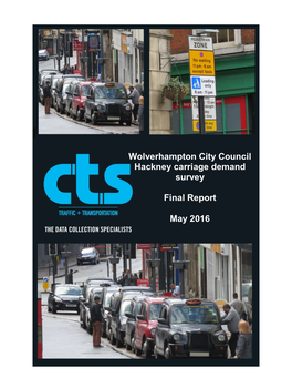 Wolverhampton City Council Hackney Carriage Demand Survey Final