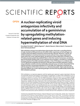 A Nuclear-Replicating Viroid Antagonizes Infectivity And