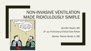 Non-Invasive Ventilation Made Ridiculously Simple