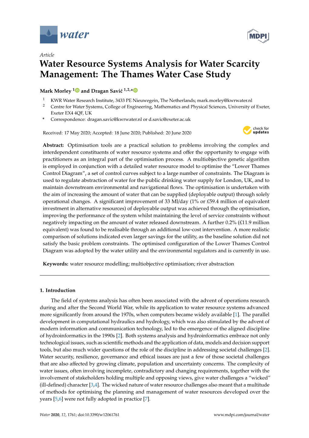 The Thames Water Case Study