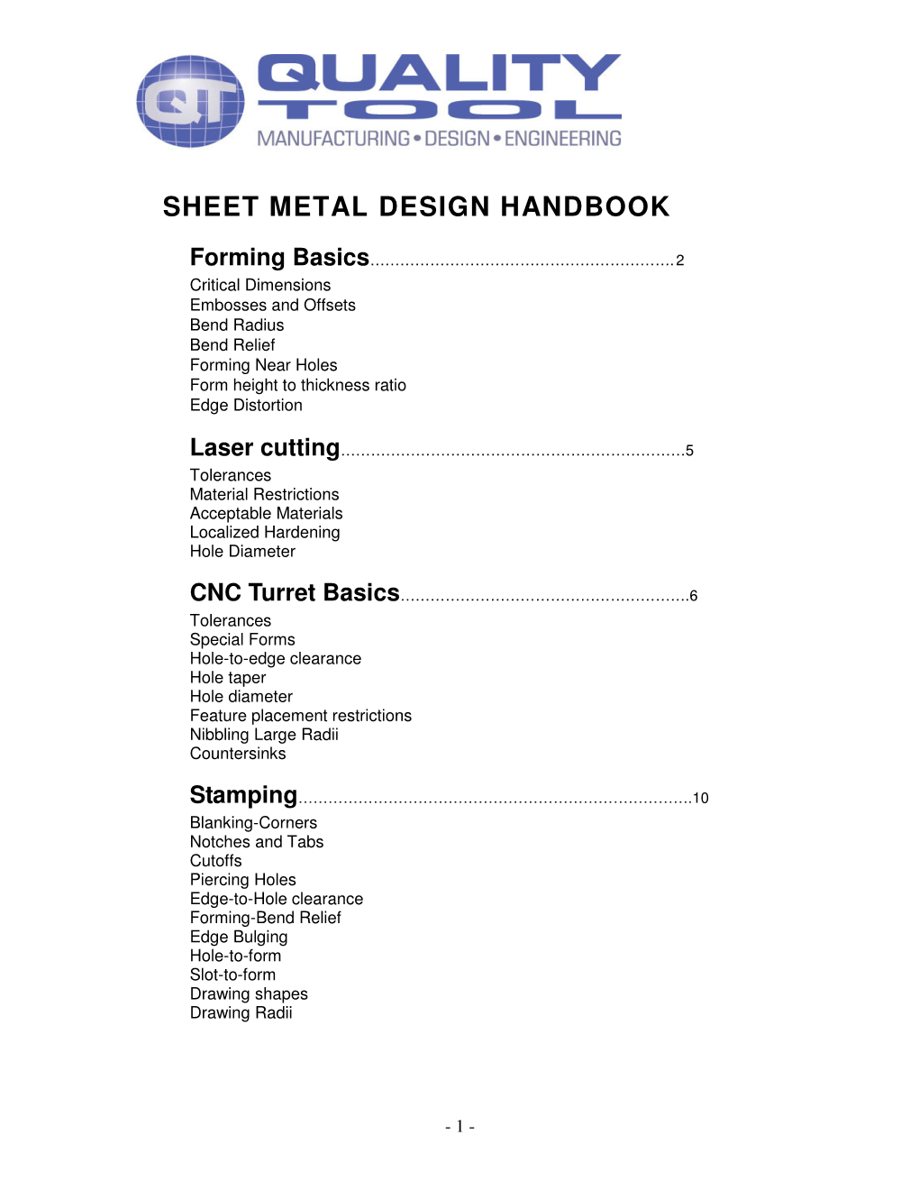 Sheet Metal Design Handbook