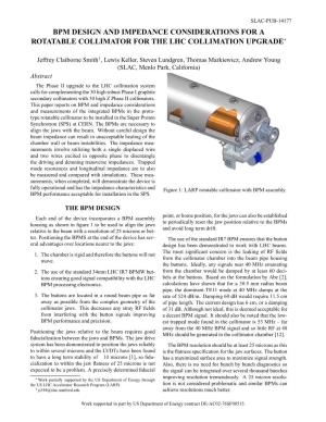 Bpm Design and Impedance Considerations for a Rotatable Collimator for the Lhc Collimation Upgrade∗