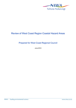 Review West Coast Regional Coastal