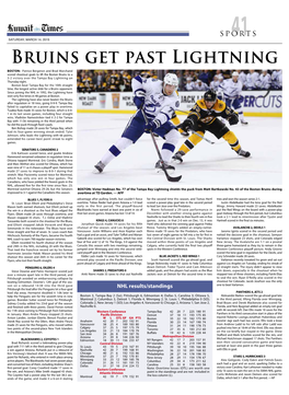 Bruins Get Past Lightning