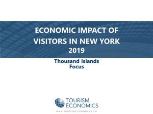 ECONOMIC IMPACT of VISITORS in NEW YORK 2019 Thousand Islands Focus
