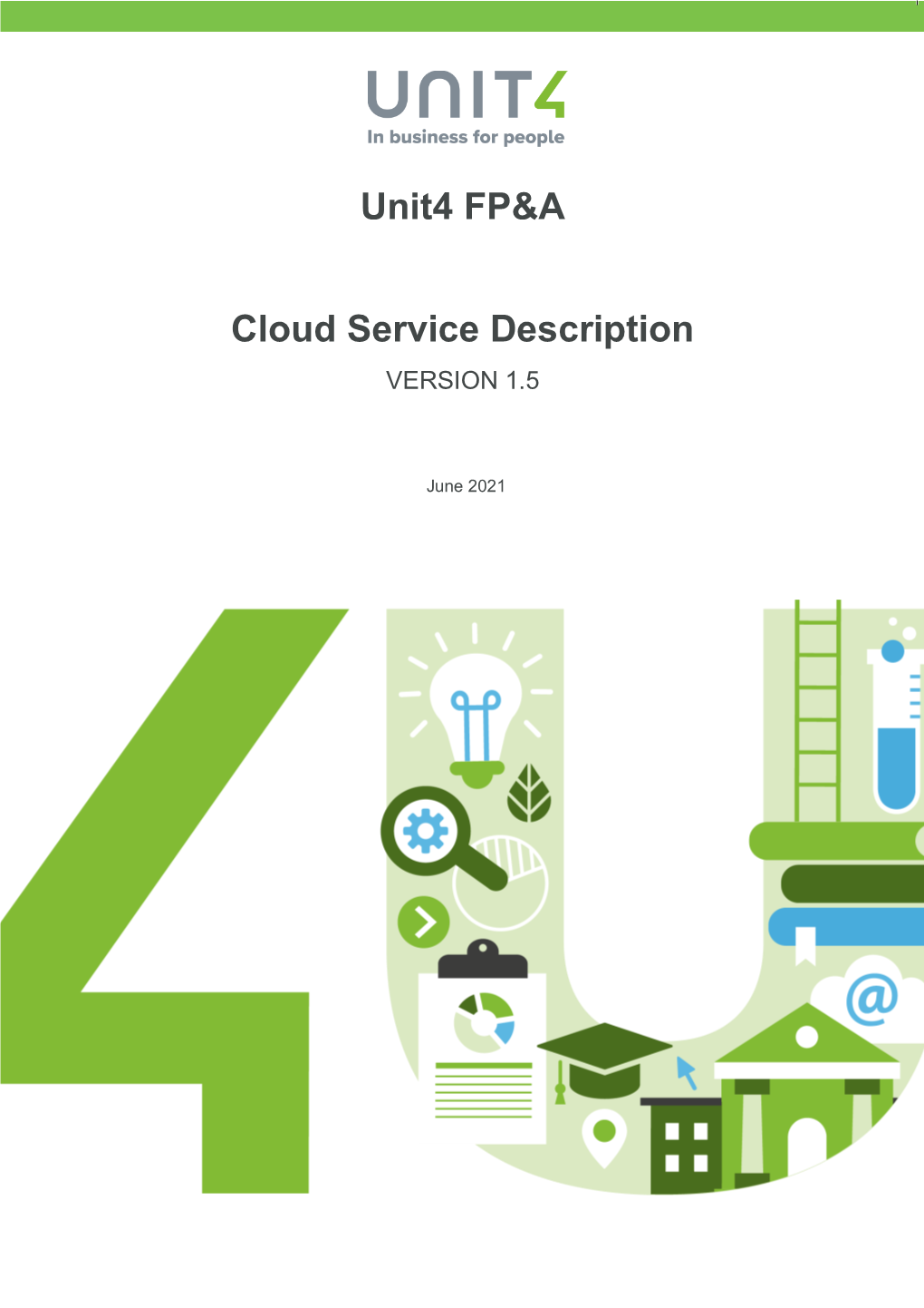 Unit4 FP&A Cloud Service Description