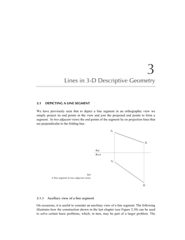 Lines in 3-D Descriptive Geometry
