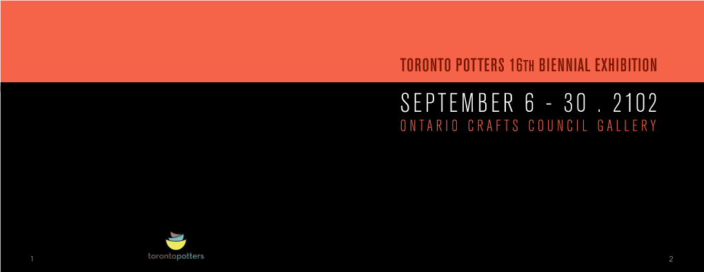 Toronto Potters 16Th Biennial Exhibition Catalogue