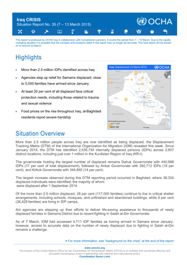 Iraq Crisis Situation Report No.35 2.Pdf
