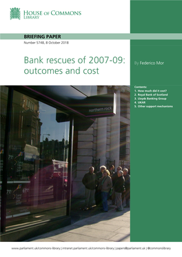 Bank Rescues of 2007-09: Outcomes and Cost