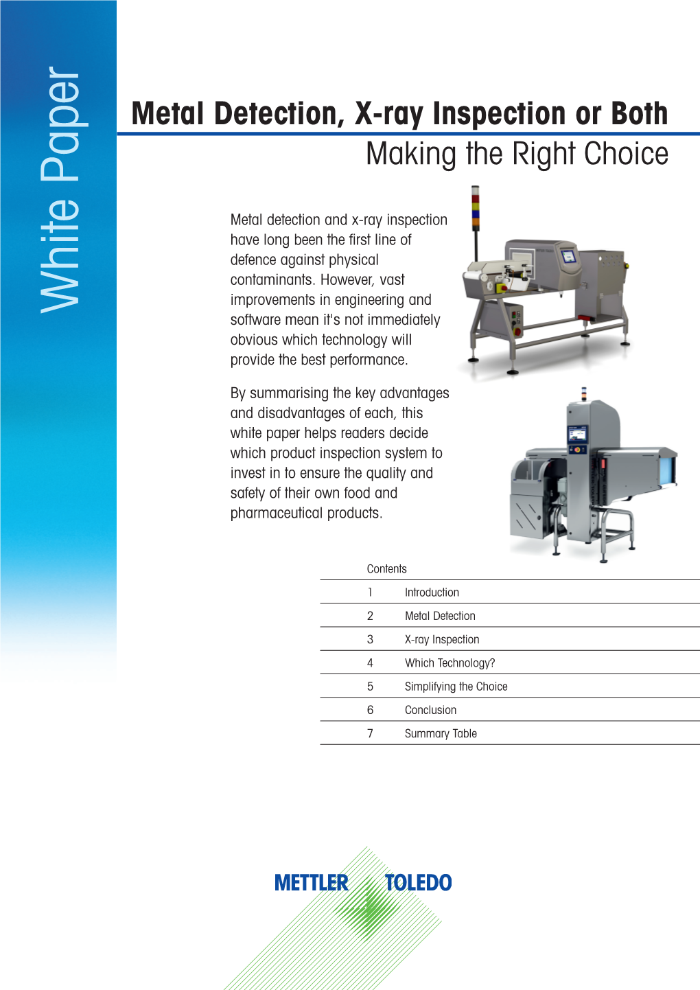 White Paper Metal Detection, X-Ray Inspection Or Both