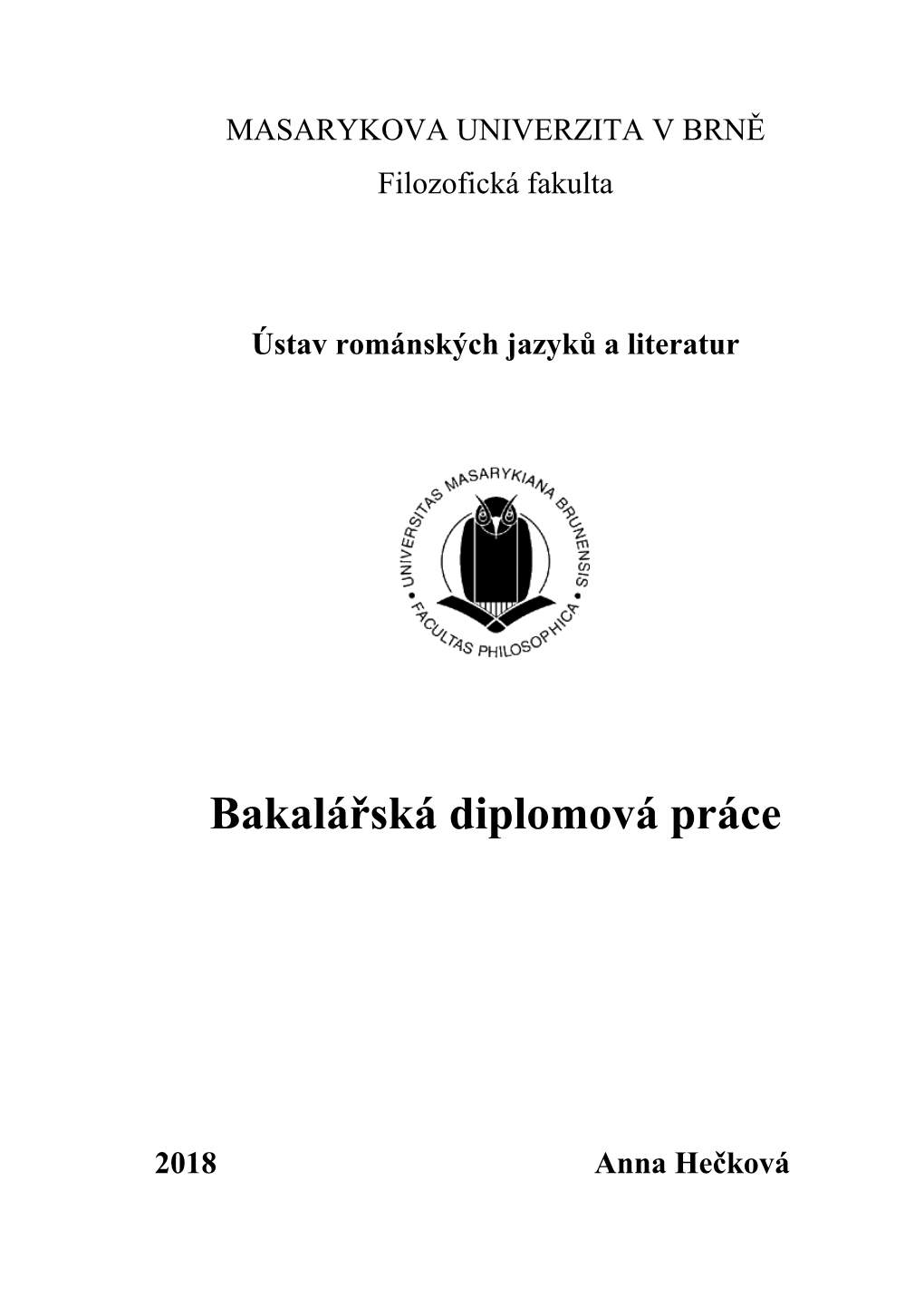 Bakalářská Diplomová Práce