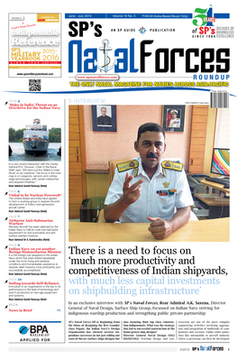 Much More Productivity and Competitiveness of Indian Shipyards