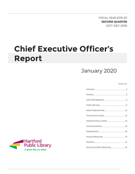 Chief Executive Officer's Report