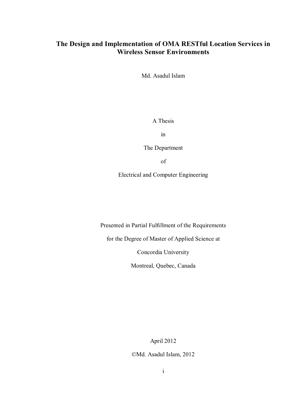 The Design and Implementation of OMA Restful Location Services in Wireless Sensor Environments