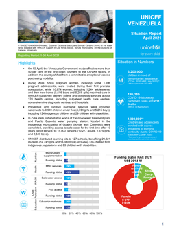 UNICEF Venezuela Underscores the Urgent Need of Resources to Purchase Routine Immunization Vaccines and Strengthen the National Cold Chain System