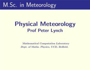 M.Sc. in Meteorology