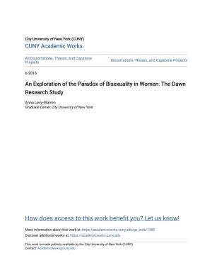 An Exploration of the Paradox of Bisexuality in Women: the Dawn Research Study