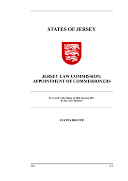 Jersey Law Commission: Appointment of Commissioners