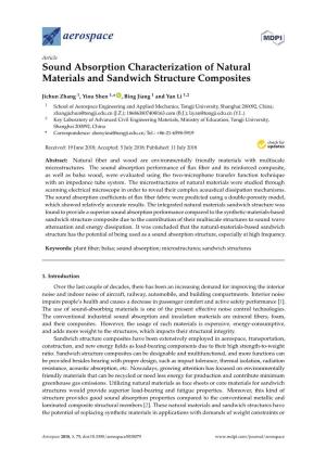 Sound Absorption Characterization of Natural Materials and Sandwich Structure Composites