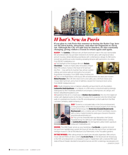 What's New in Paris