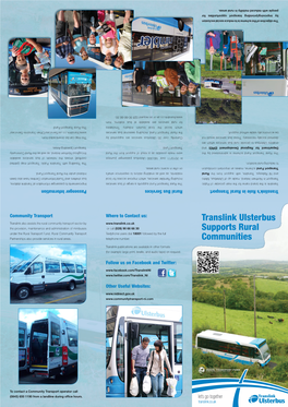 Translink Ulsterbus Supports Rural Communities
