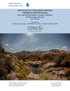 2014 State of the Basin Report Amargosa River Basin