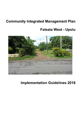 Community Integrated Management Plan Faleata West