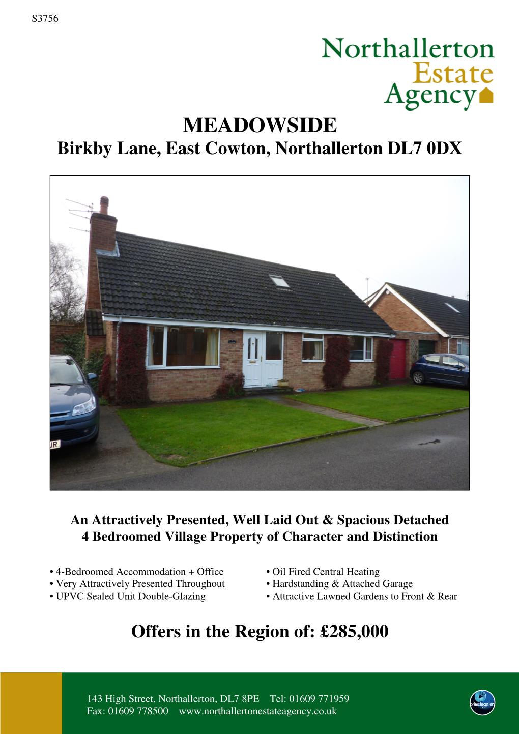 MEADOWSIDE Birkby Lane, East Cowton, Northallerton DL7 0DX