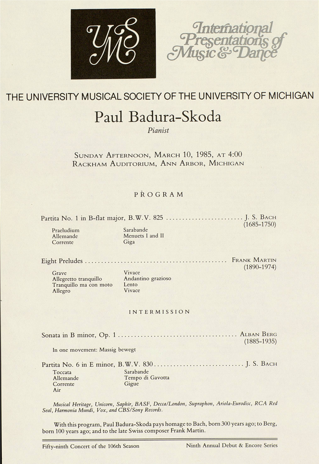 Paul Badura-Skoda Pianist
