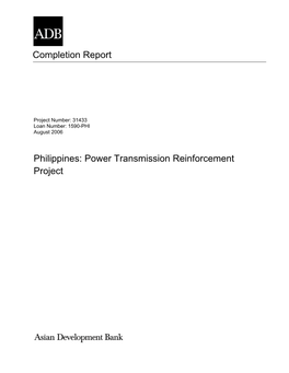 Philippines: Power Transmission Reinforcement Project