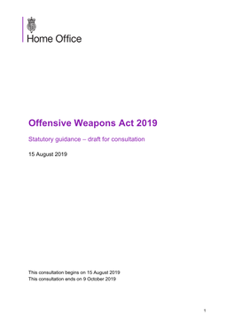Offensive Weapons Act 2019