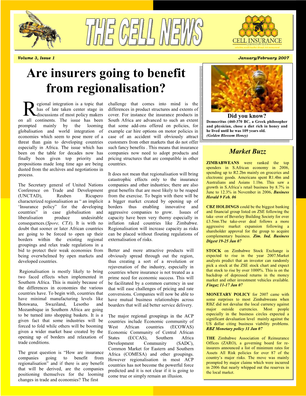 Are Insurers Going to Benefit from Regionalisation?