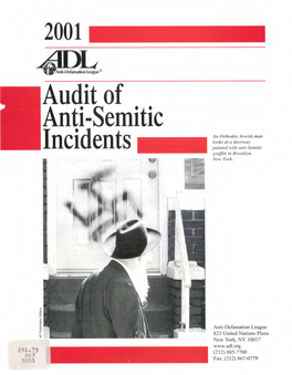 Audit of Anti-Semitic Incidents 2001