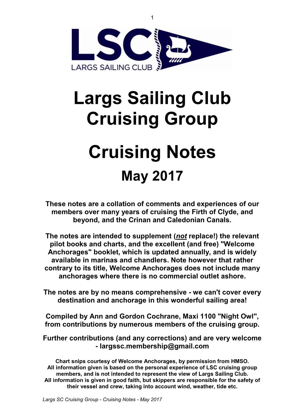 LSC Cruising Notes, May 2017