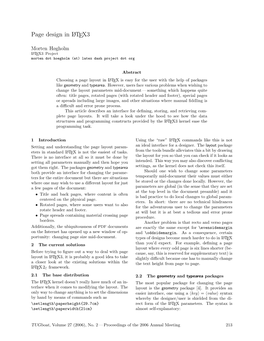 Page Design in LATEX3