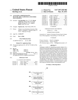 (12) United States Patent (10) Patent No.: US 7,917,525 B2 Rawlingswi Et All E 45) Date of Patent : Mar.E 29, 2011