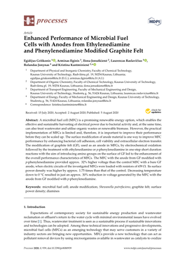 Enhanced Performance of Microbial Fuel Cells with Anodes from Ethylenediamine and Phenylenediamine Modified Graphite Felt