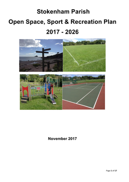 Stokenham Parish Open Space, Sport & Recreation Plan 2017