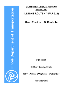 ILLINOIS ROUTE 47 (FAP 326) Reed Road to US Route 14