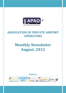 Monthly Newsletter August, 2012