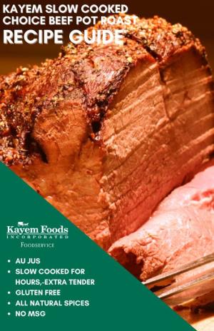 Kayem Choice Beef Pot Roast Recipes