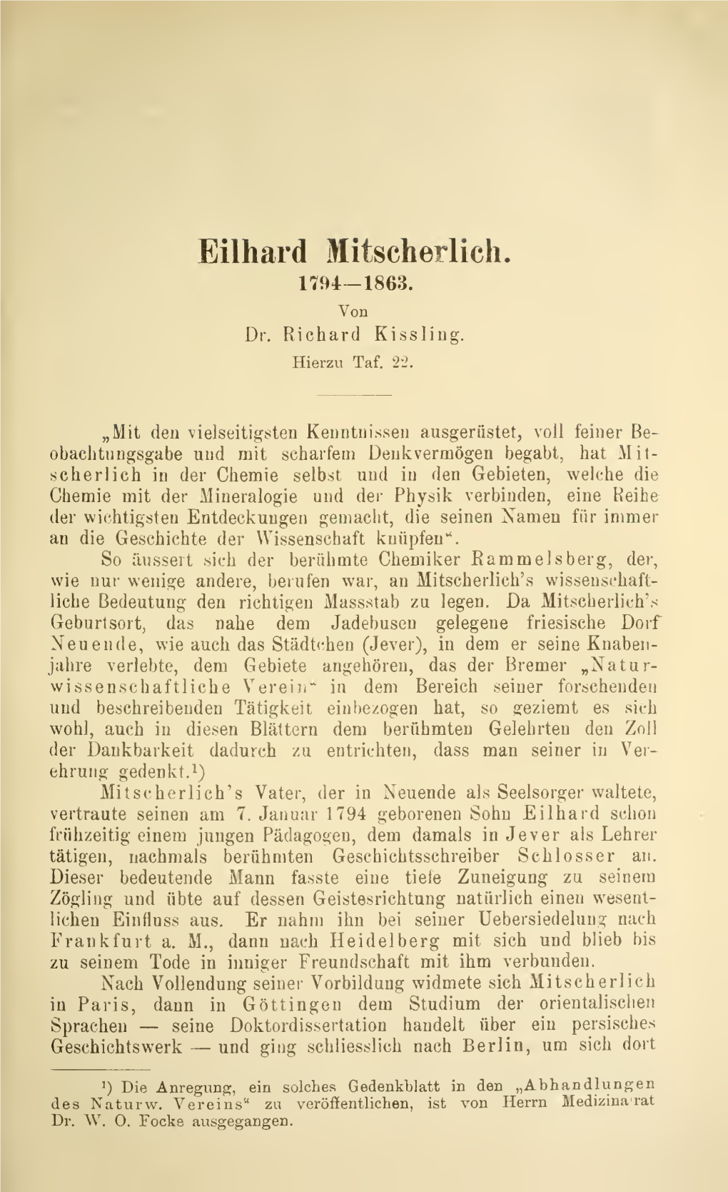 Eilhard Mitscherlich. 1794-1863